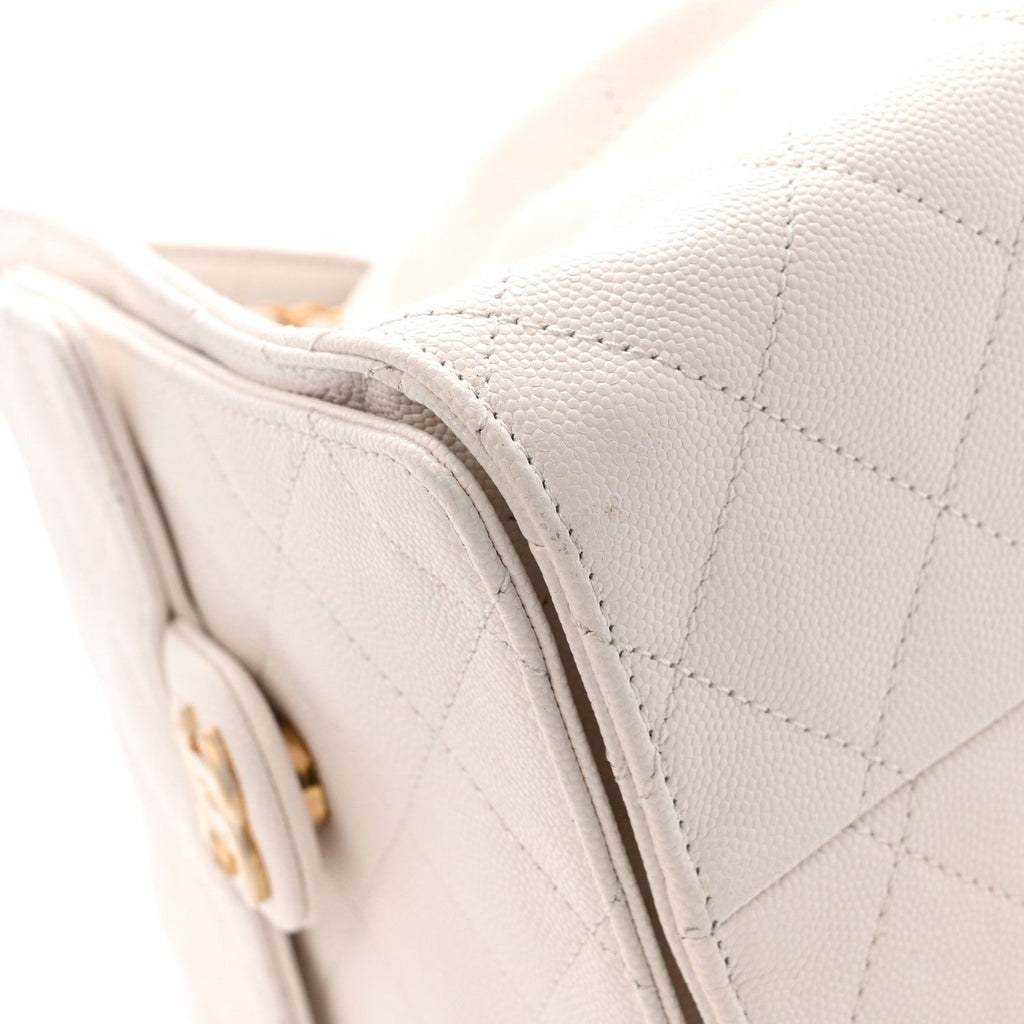 Chanel Caviar Quilted Small Chanel 25 Handbag White