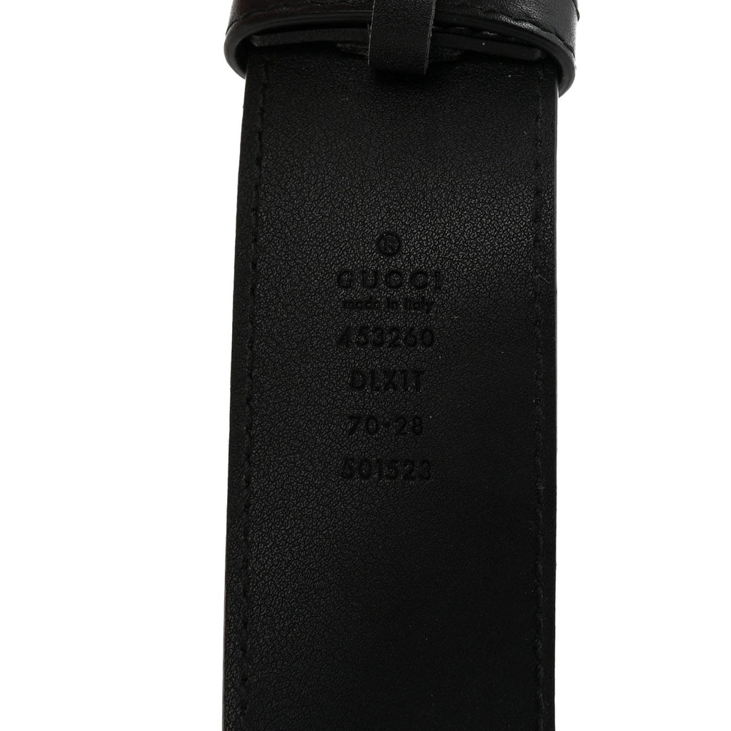 Gucci Moon Calfskin Pearl Double G Belt 70 28 Black Cream