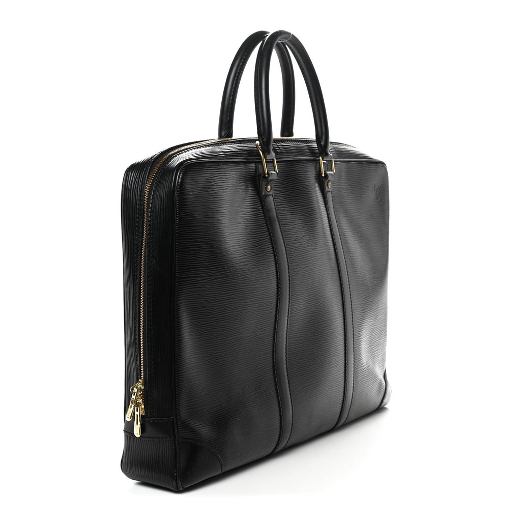 Louis Vuitton Epi Porte-Documents Voyage Briefcase Black