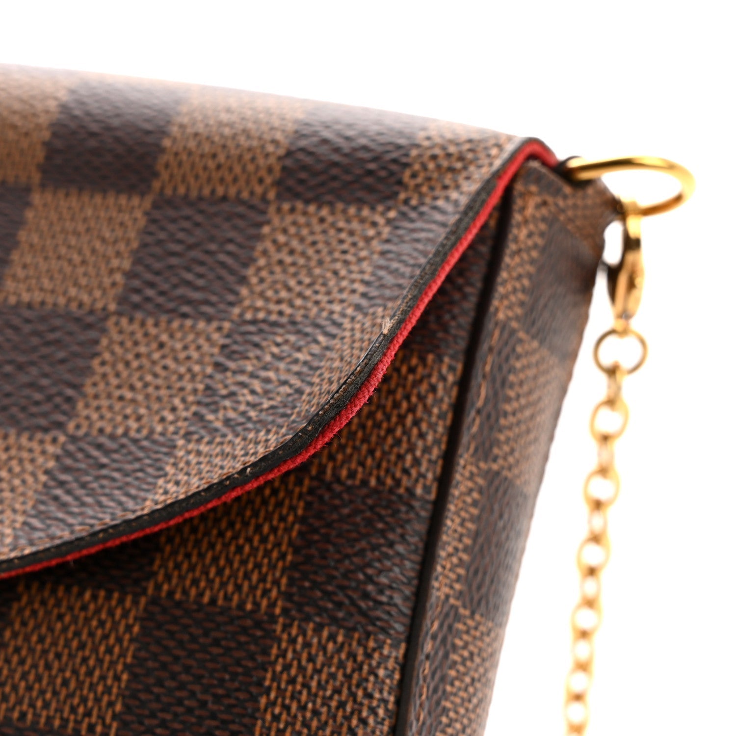 Louis Vuitton Damier Ebene Pochette Felicie Chain Wallet