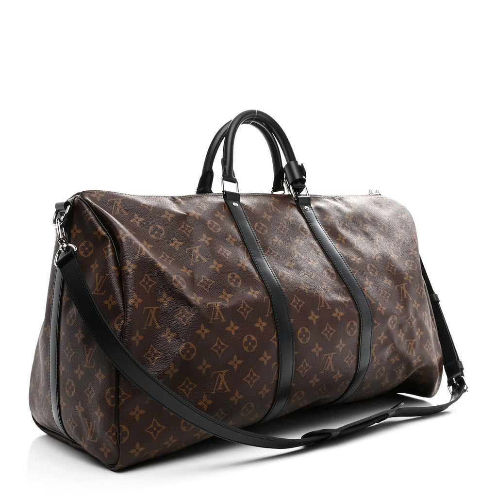 Louis Vuitton Monogram Macassar Keepall Bandouliere 55