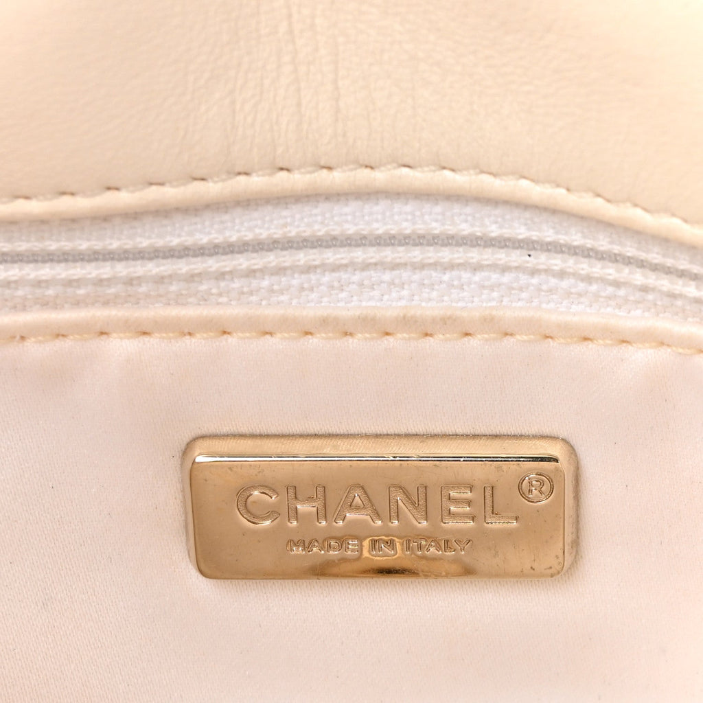 Chanel Sequin Small Single Flap White