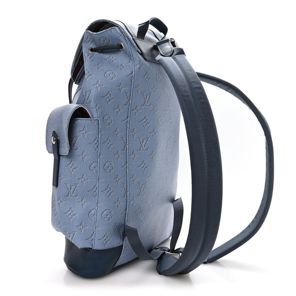 Louis Vuitton Monogram Heritage Christopher Backpack MM Blue