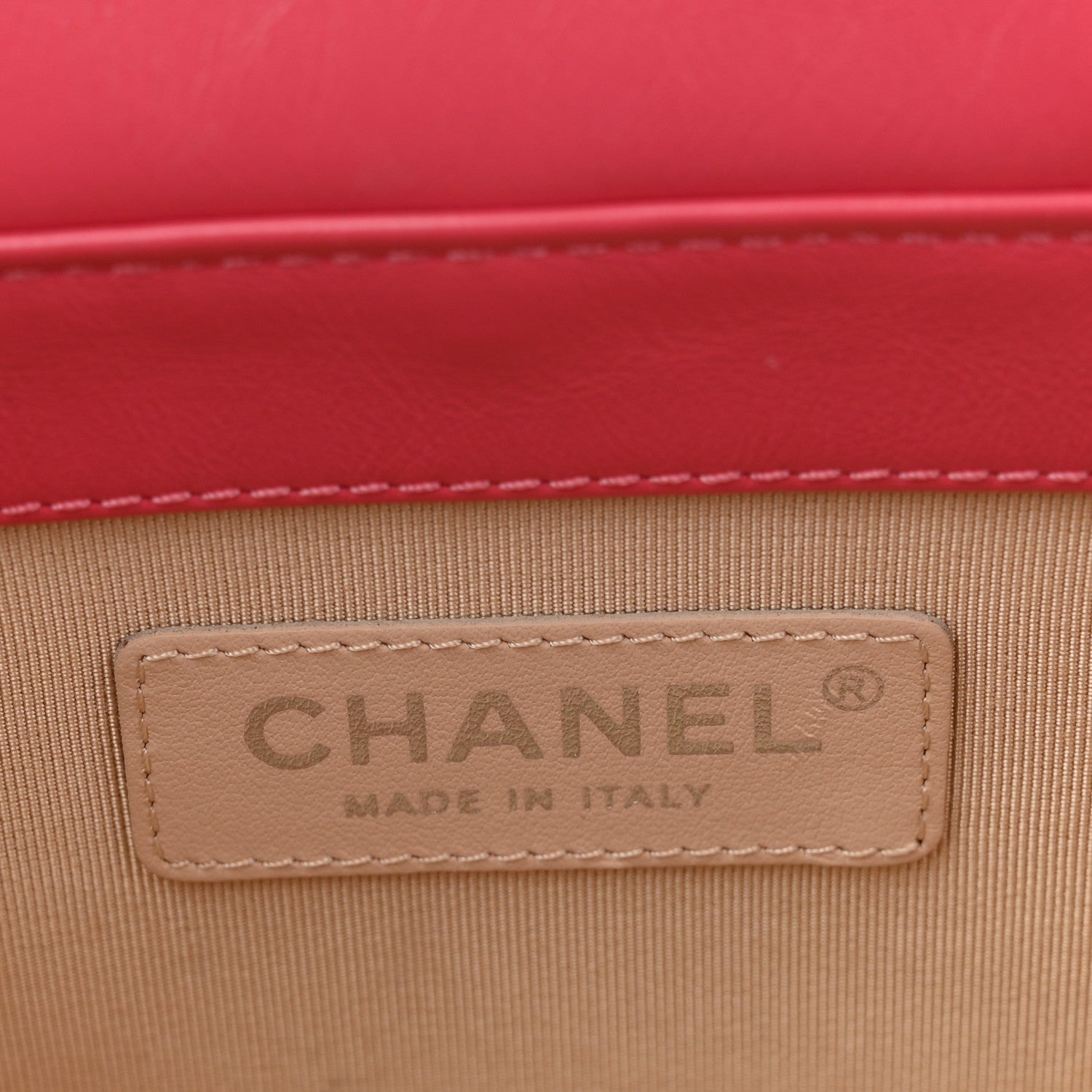 Chanel Calfskin Raffia Small Take Away Vanity Case Bag Pink Beige