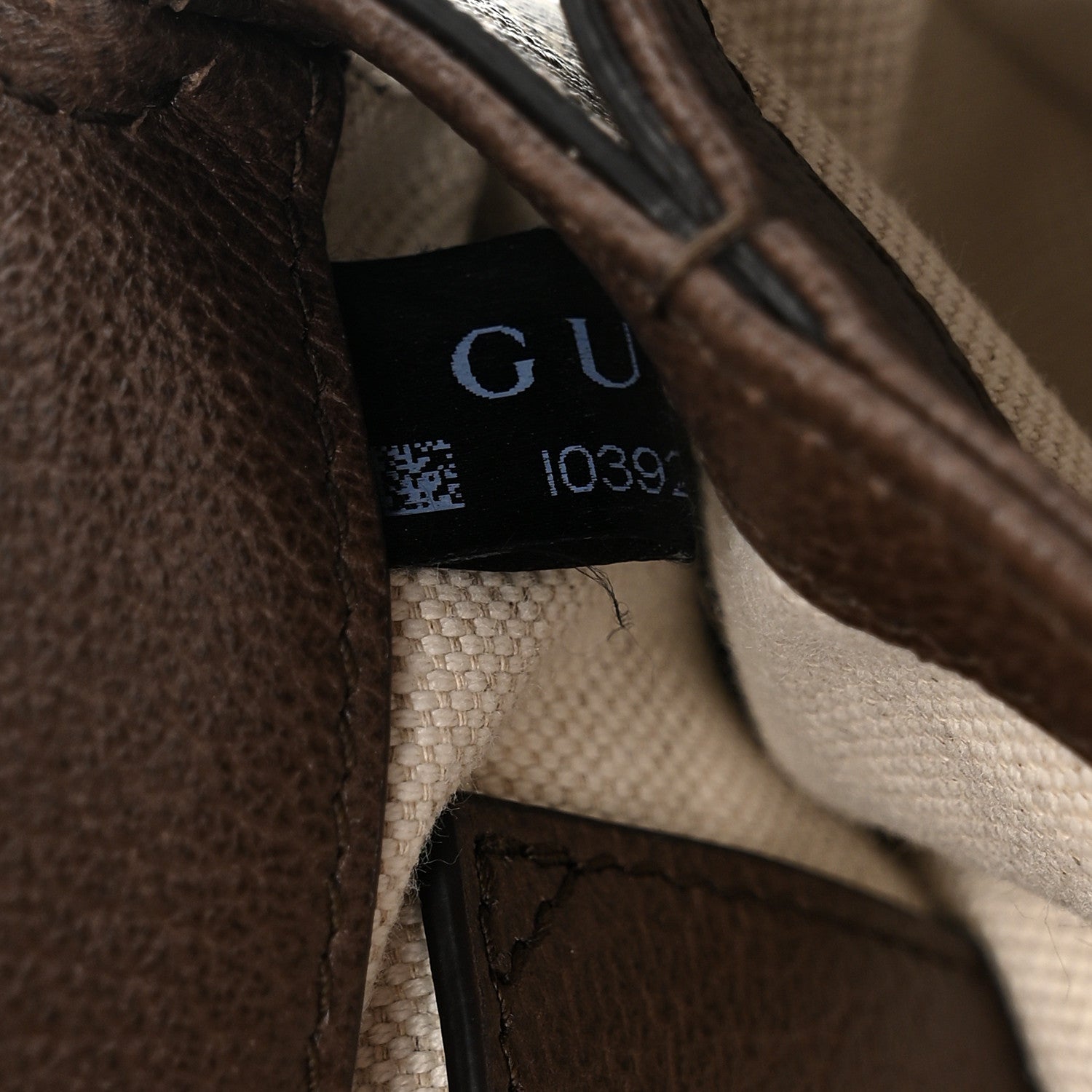 Gucci GG Supreme Monogram Textured Dollar Calfskin Mini Blondie Chain Shoulder Flap Bag Beige Ebony New Acero