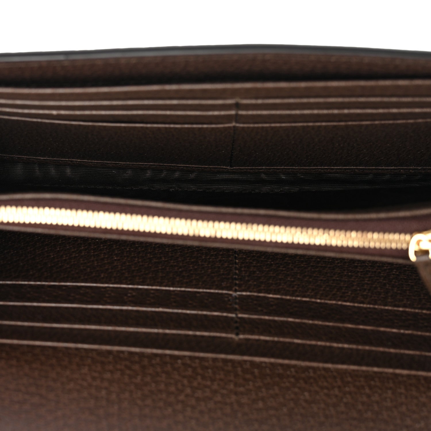 Gucci GG Supreme Monogram Textured Dollar Calfskin Blondie Continental Chain Wallet Beige Ebony New Acero