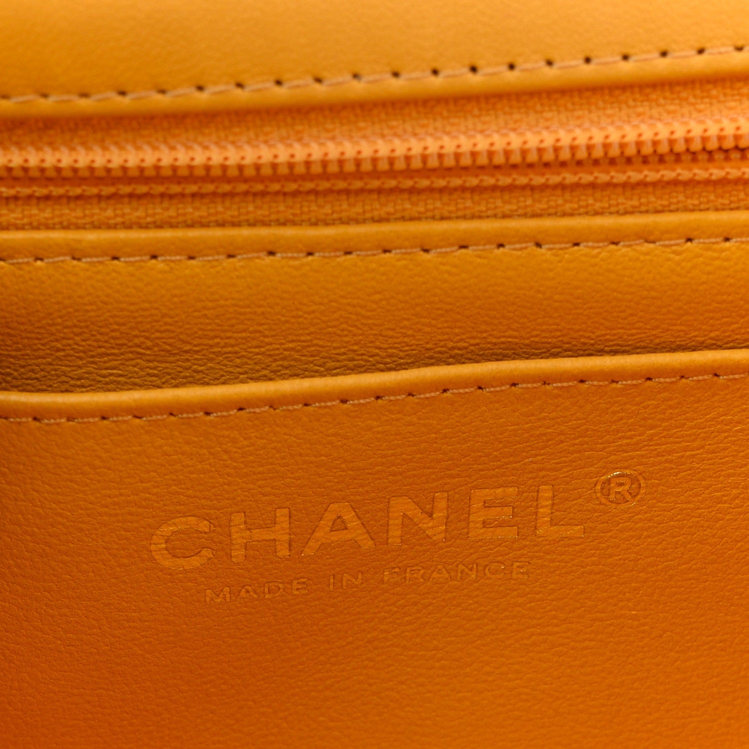 Chanel Lambskin Quilted Mini Top Handle Rectangular Flap Yellow