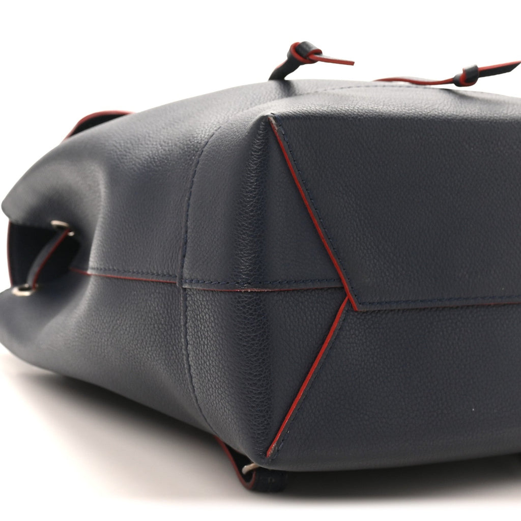 Louis Vuitton Soft Calfskin Lockme Backpack Marine Rouge