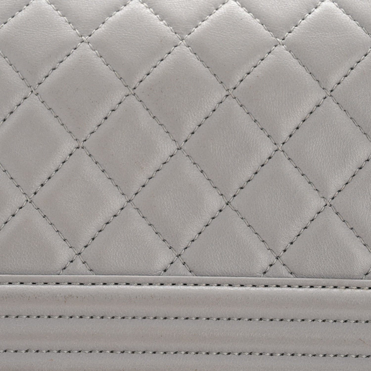 Chanel Lambskin Quilted Small Boy Flap Grey