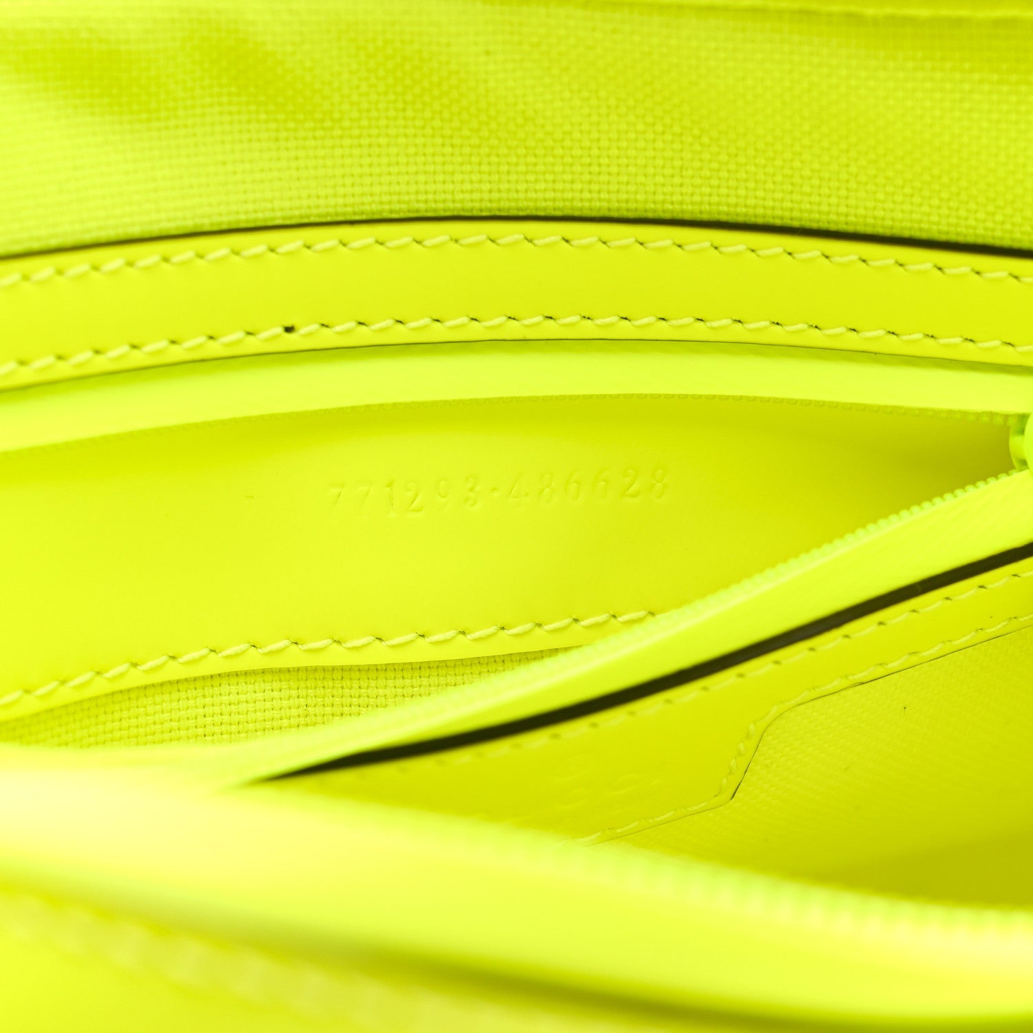 Gucci Rubber Effect Monogram GG Crossbody Bag Fluorescent Yellow