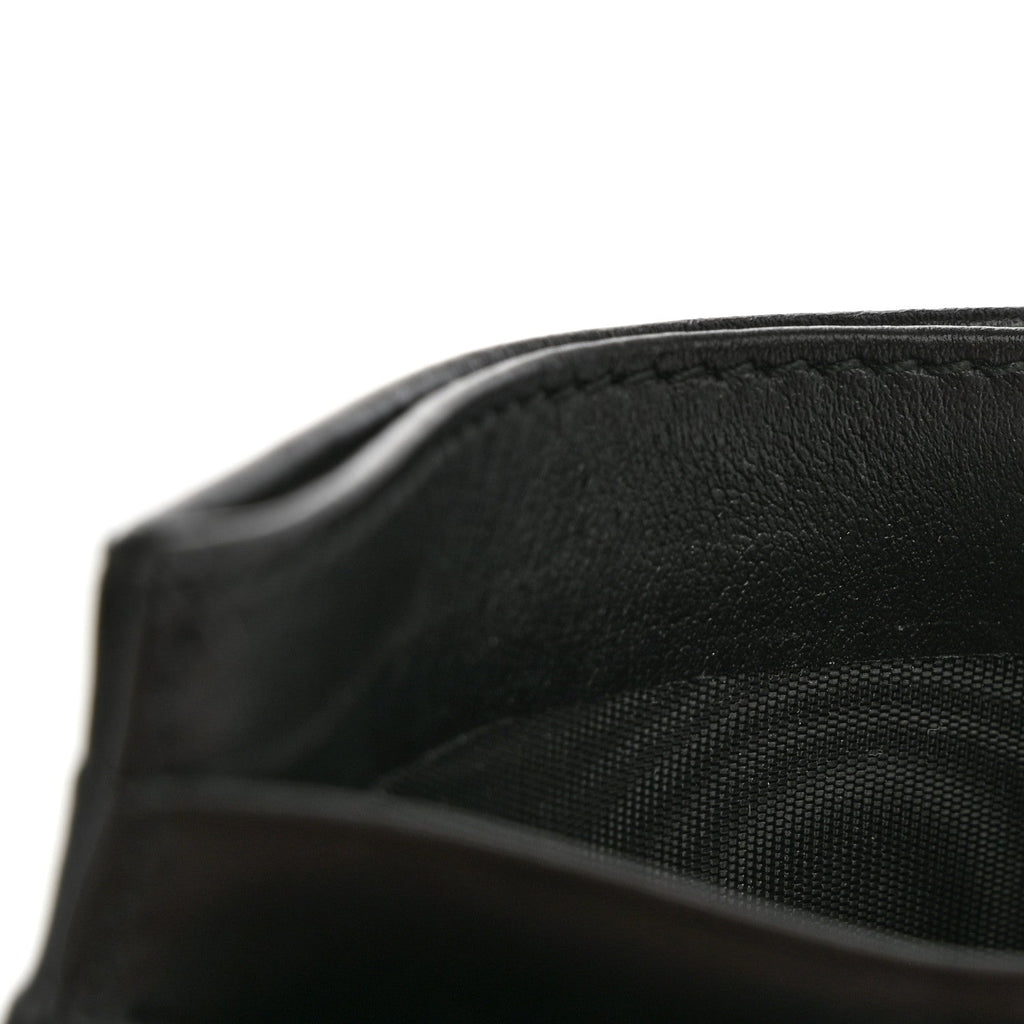 Gucci Calfskin Matelasse GG Marmont Card Holder Black