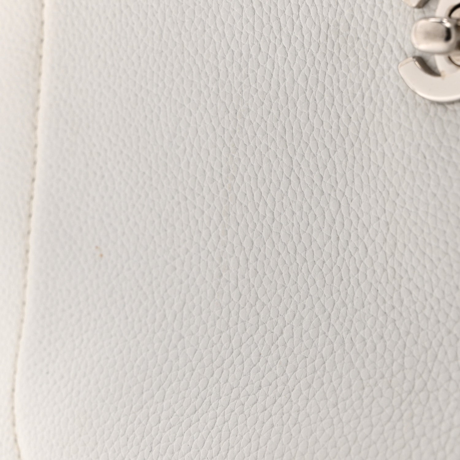 Chanel Grained Calfskin Small Neo Executive Shopper Tote White
