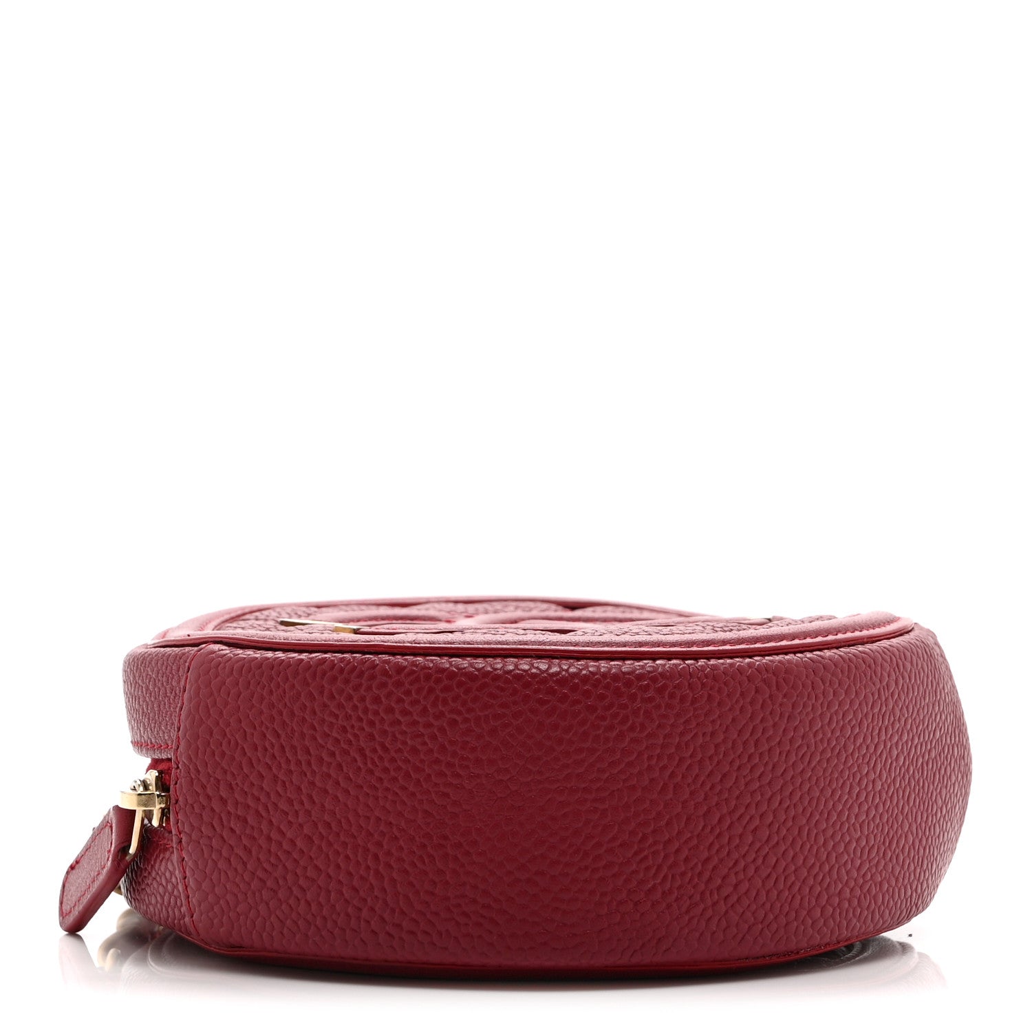 Chanel Caviar Quilted Round Filigree Crossbody Red