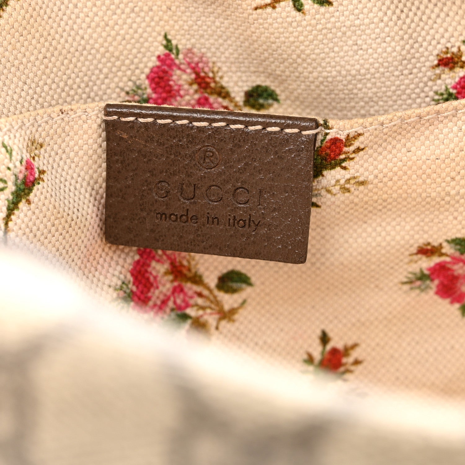Gucci GG Supreme Monogram Web Neo Vintage Shoulder Bag Beige New Acero Crop