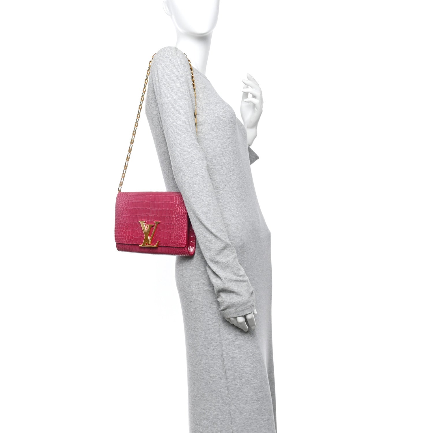 Louis Vuitton Alligator Chain Louise GM