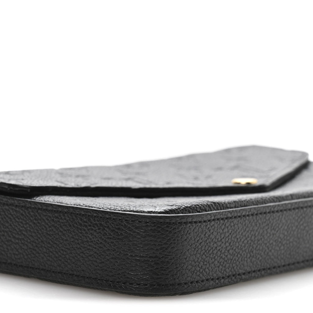 Louis Vuitton Empreinte Pochette Felicie Chain Wallet Black