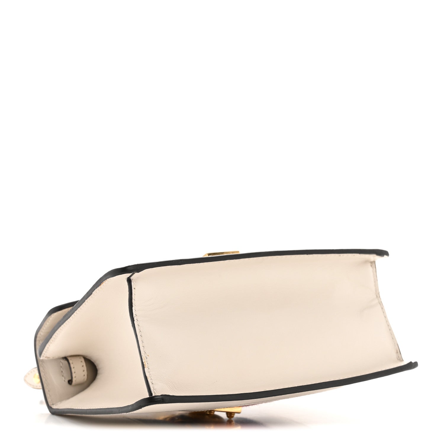 Gucci Calfskin Mini Sylvie Top Handle Bag White