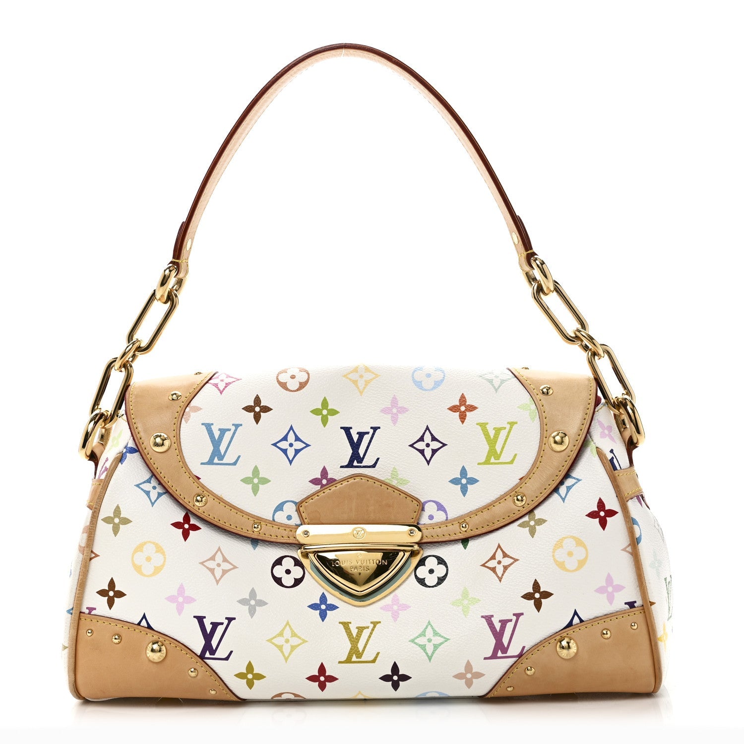 Louis Vuitton Monogram Multicolor Beverly MM White