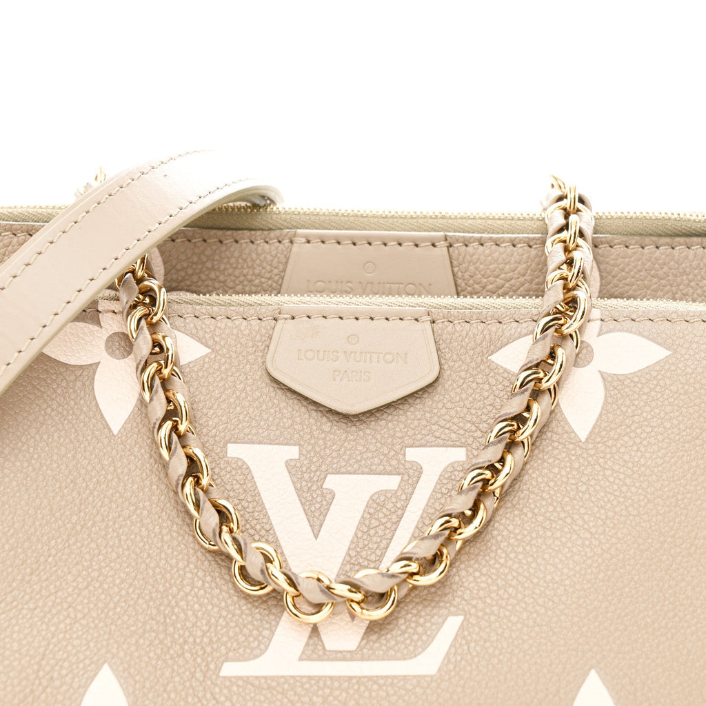 Louis Vuitton Empreinte Monogram Giant Multi Pochette Accessories Khaki Creme