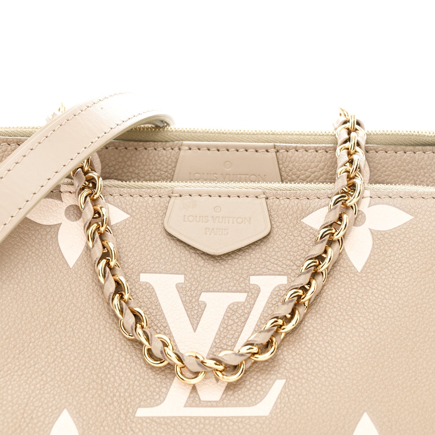 Louis Vuitton Empreinte Monogram Giant Multi Pochette Accessories Khaki Creme