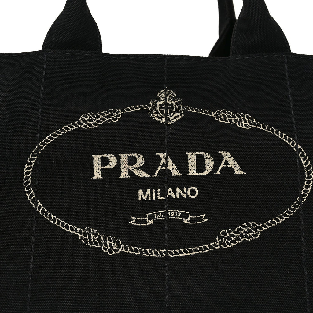 Prada Canapa Logo Tote Black