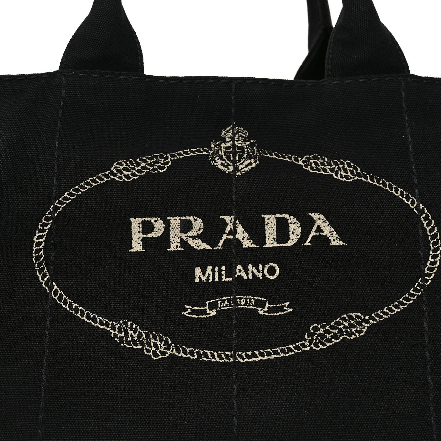 Prada Canapa Logo Tote Black