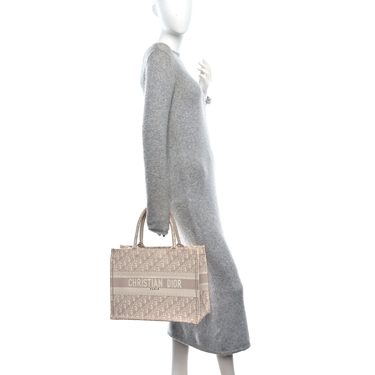 Christian Dior Oblique Medium Book Tote Rose Des Vents