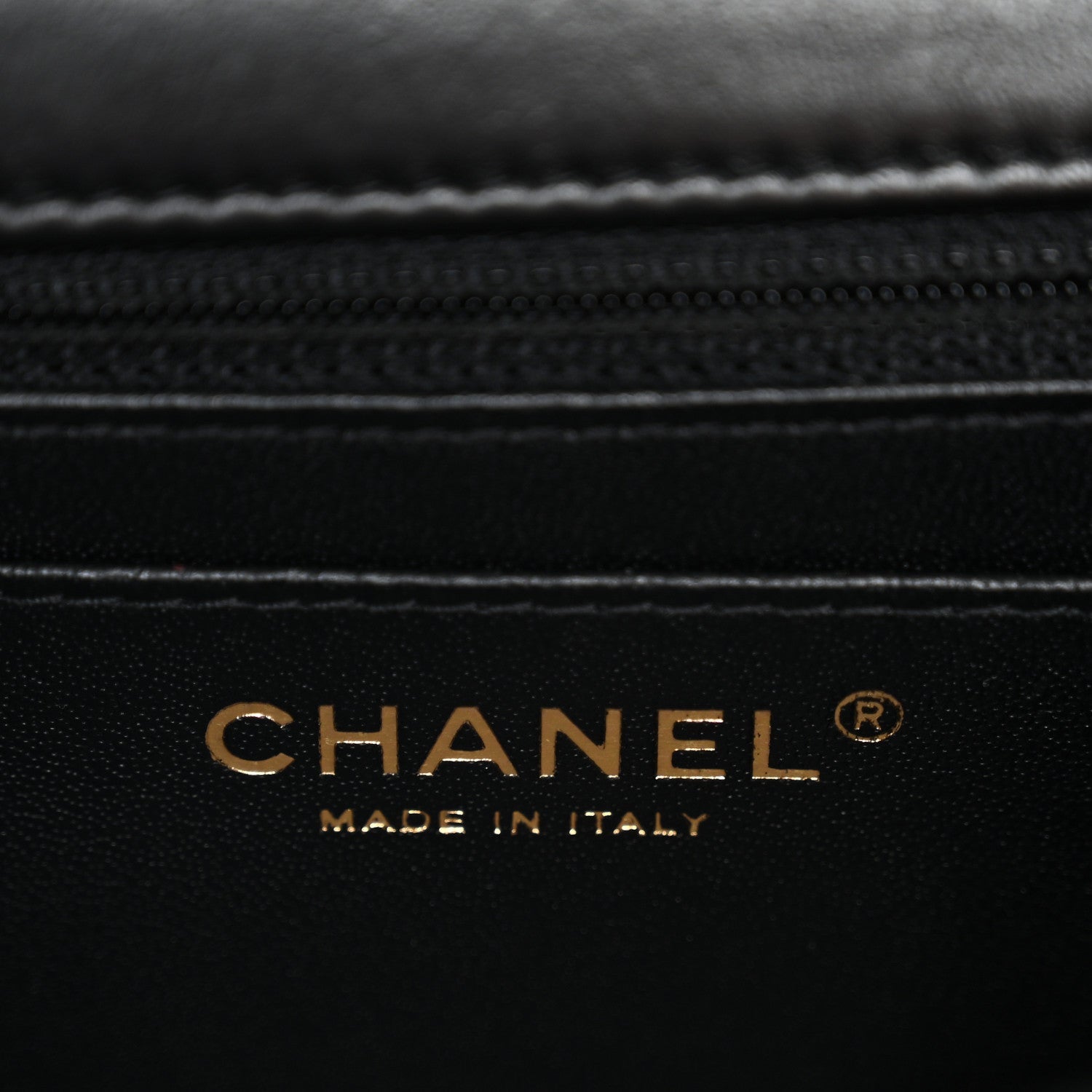 Chanel Lambskin Quilted Mini Rectangular Flap Black