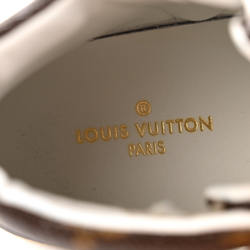 Louis Vuitton Patent Monogram Stellar Sneaker Boots 38.5 Gold