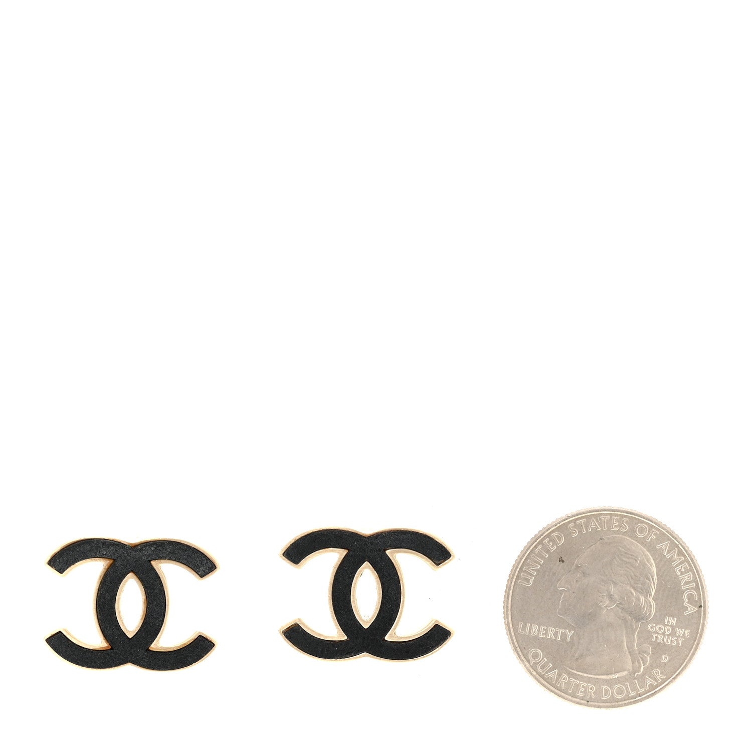 Lambskin CC Earrings Black