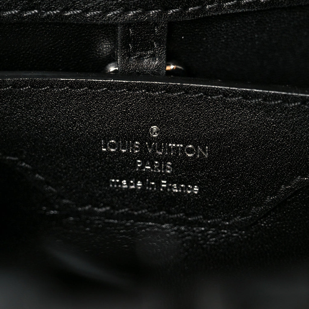 Louis Vuitton Calfskin Karung Beaded Shanghai Skyline Capucines BB Black