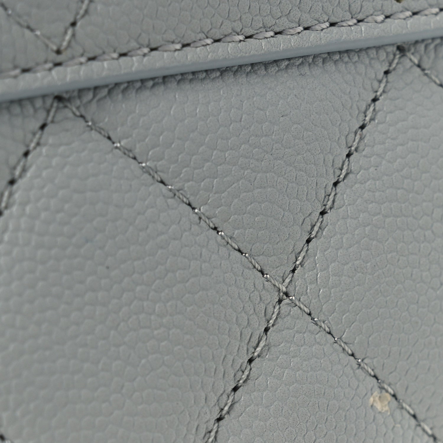 Chanel Caviar Quilted Shopping Tote Light Green