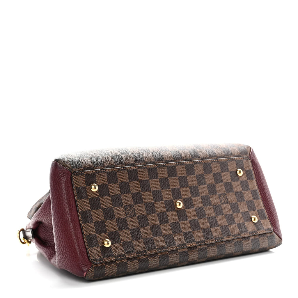 Louis Vuitton Cuir Taurillon Damier Ebene Normandy Bordeaux