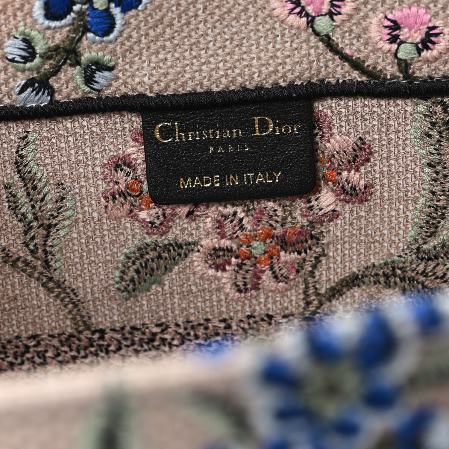 Christian Dior Canvas Embroidered Petites Fleurs Medium Book Tote Rose Multicolor