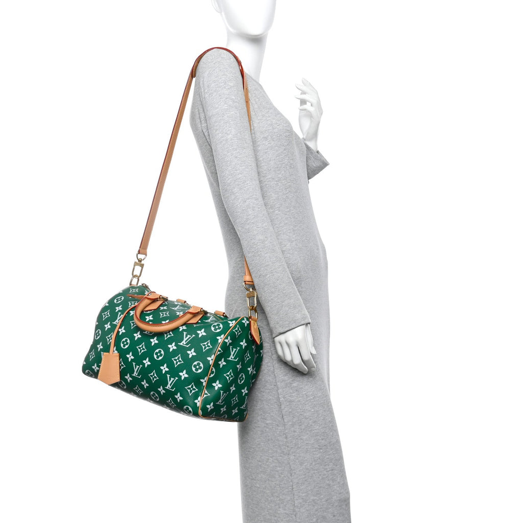 Louis Vuitton Calfskin Monogram Speedy P9 Bandouliere 30 Green