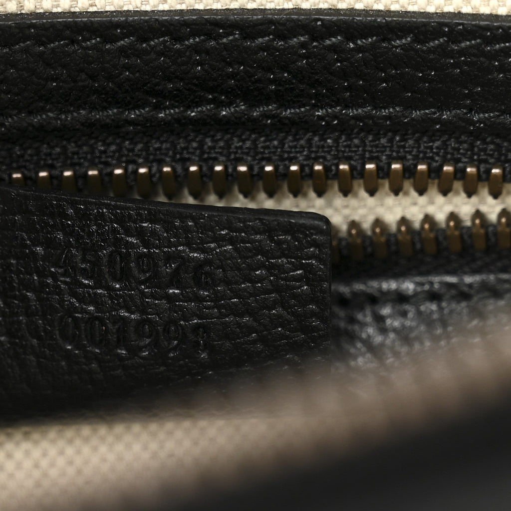 Gucci Grained Calfskin Bee Star Messenger Black