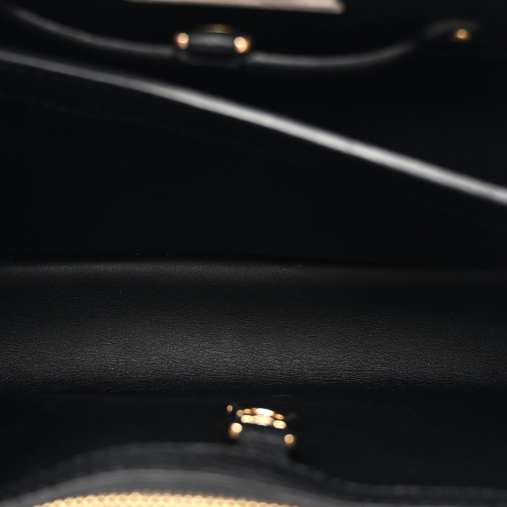 Louis Vuitton Taurillon Capucines MM Black Blue White