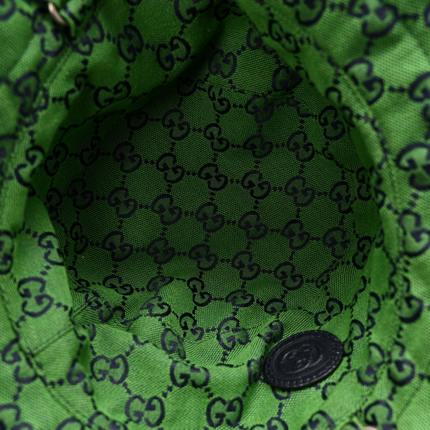 Gucci Monogram Multicolor Reversible Self-Tie Bucket Hat S Green Blue
