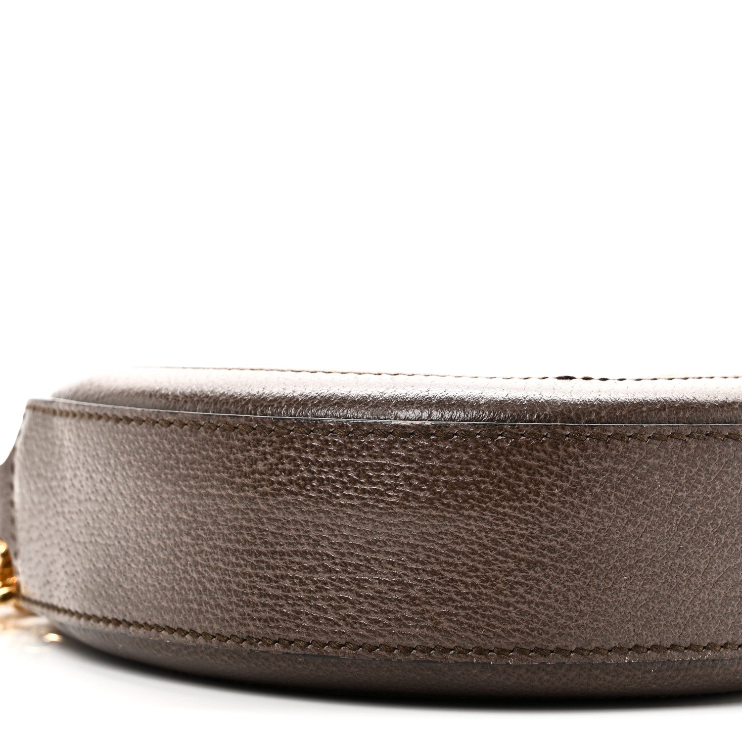 Gucci GG Supreme Monogram Web Mini Ophidia Round Shoulder Bag Brown