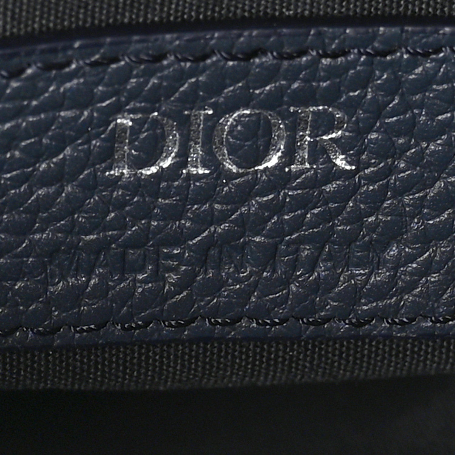 Christian Dior Oblique Mens Saddle Bag Black Blue