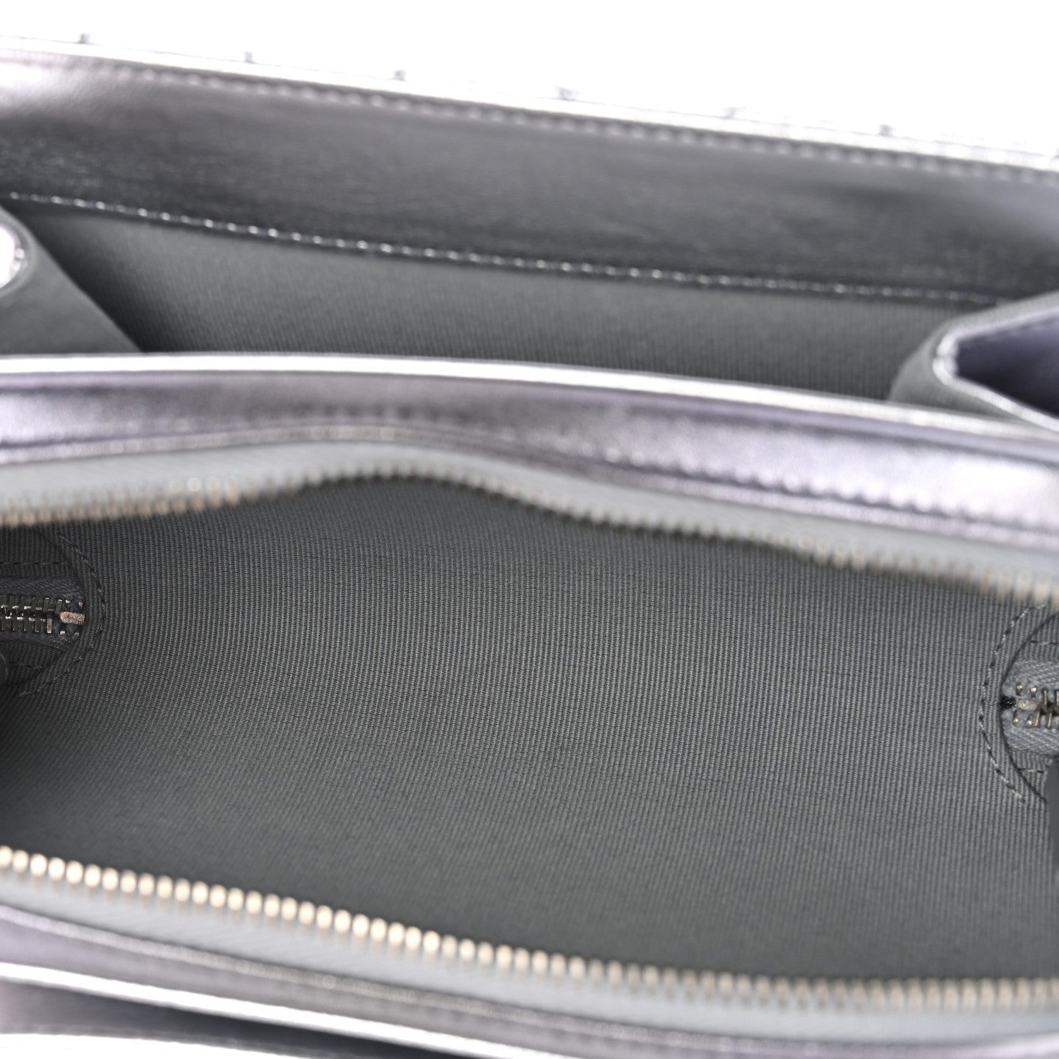 Chanel Metallic Lambskin Like A Wallet Flap Silvery Black