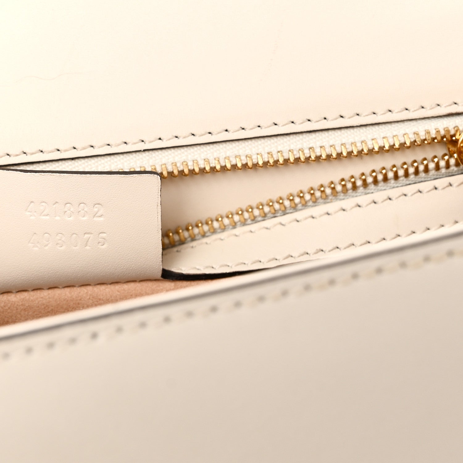 Gucci Calfskin Small Sylvie Shoulder Bag Off White