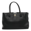 Chanel Calfskin Cerf Executive Shopper Tote Black