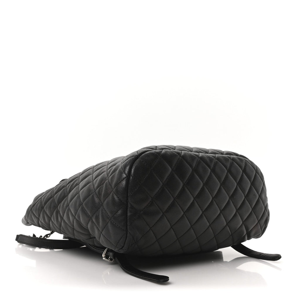 Chanel Calfskin Quilted Large Urban Spirit Backpack Black