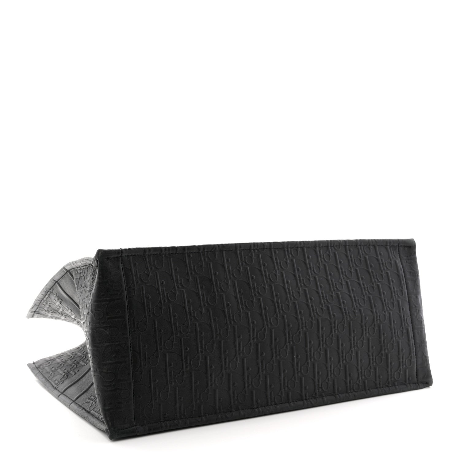 Christian Dior Oblique Calfskin Embossed Large Book Tote TBlack