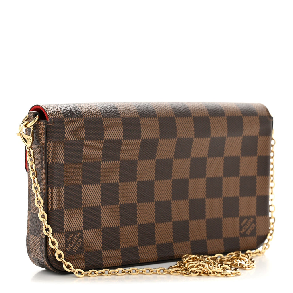 Louis Vuitton Damier Ebene Pochette Felicie Chain Wallet