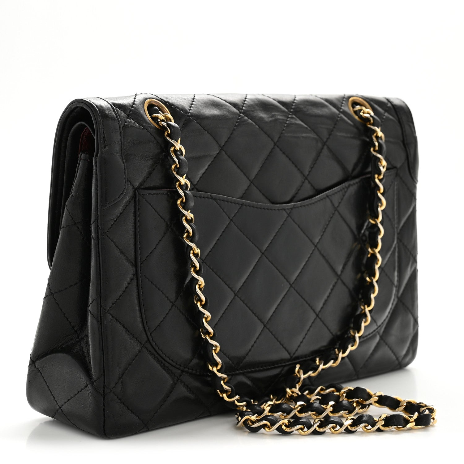 Chanel Lambskin Medium Double Flap Black