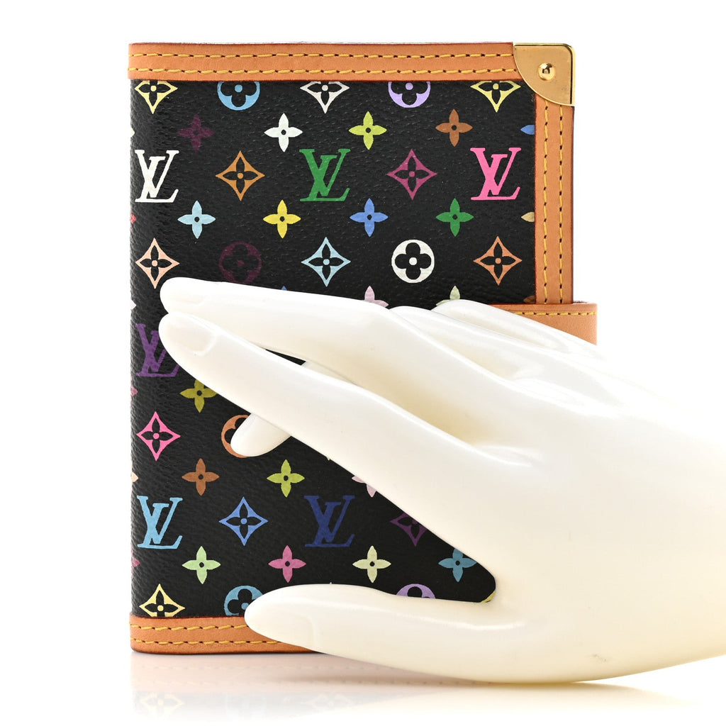 Louis Vuitton Monogram Multicolor Small Ring Agenda Cover Black