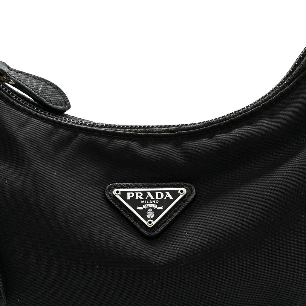 Prada Tessuto Nylon Mini Re-Edition 2000 Bag Black