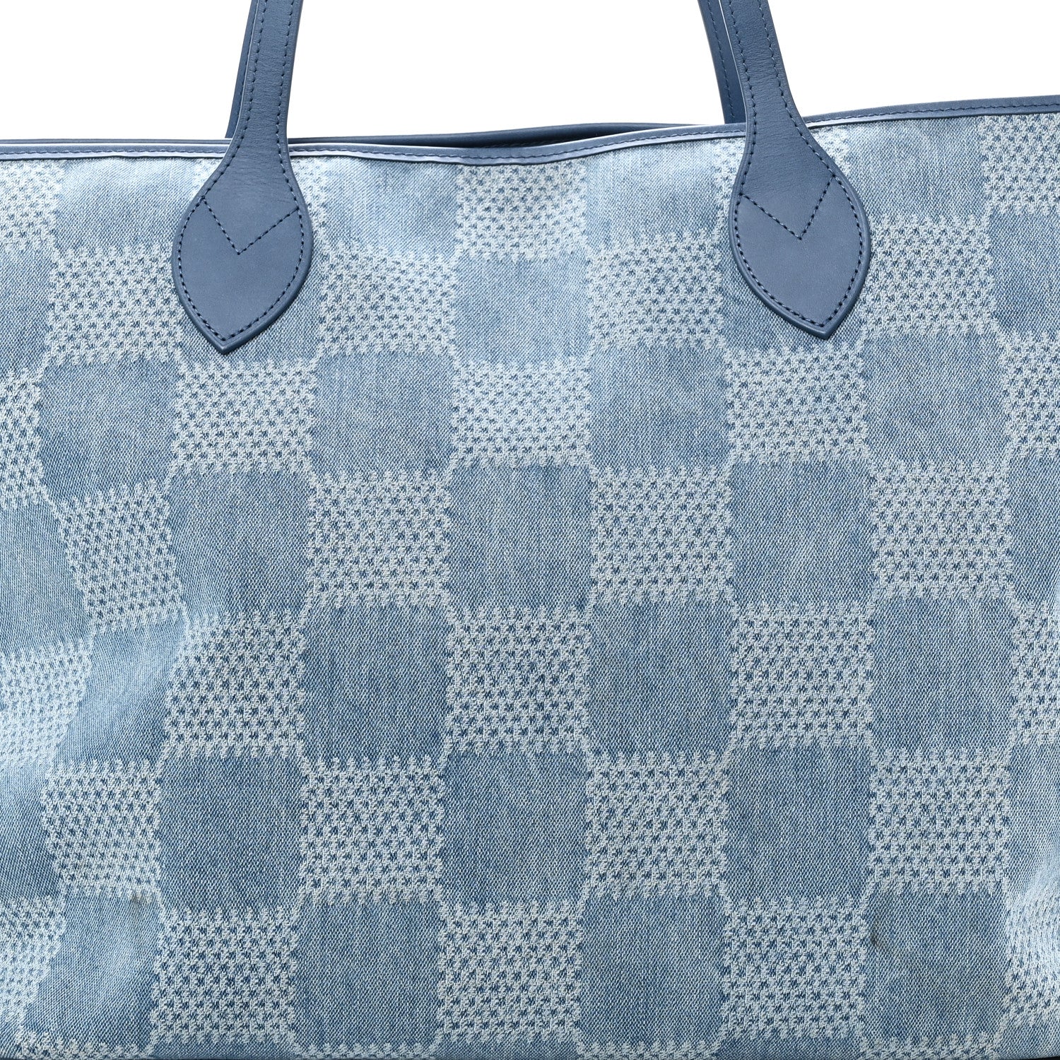 Louis Vuitton Damier Denim 3D Nevereverfull Denim Blue